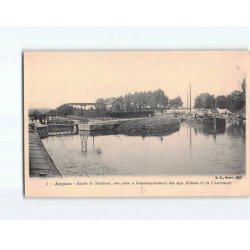 ARQUES : Canal de Neufossé, vue prise à l'embranchement des sept Ecluses et de l'Ascenseur - très bon état