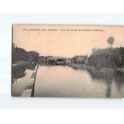 CHAMPS SUR YONNE : Vue des bords de l'Yonne et Ecluse - état