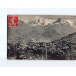 SOULOM : Vue générale, le Gave et les montagnes - état