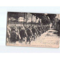 Colonne d'infanterie Française sur la route de Saint-Amarin - état