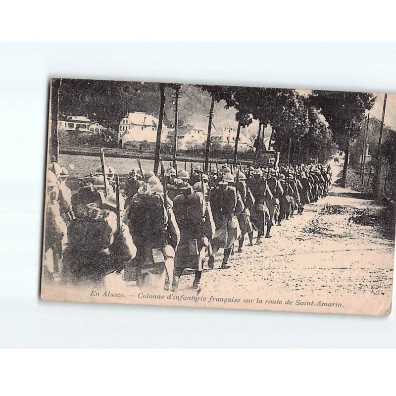 Colonne d'infanterie Française sur la route de Saint-Amarin - état