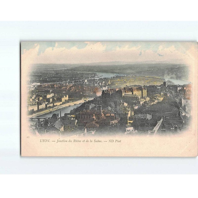 LYON : Jonction du Rhône et de la Saône - très bon état