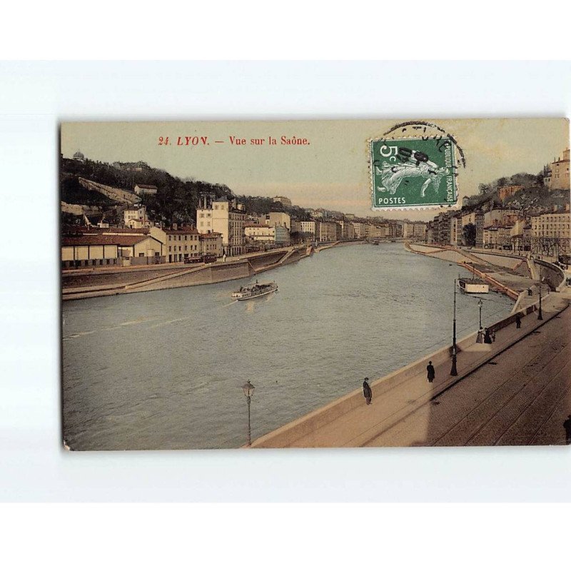 LYON : Vue sur la Saône - très bon état