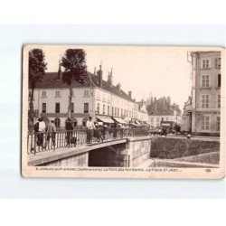 CHALON SUR SAONE : Le pont des Fainéants, la place Saint-Jean - état