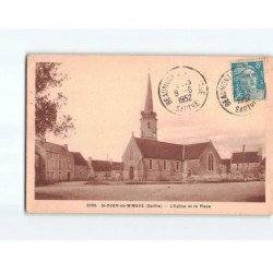 SAINT OUEN DE MOMBRE : L'Eglise et la Place - état