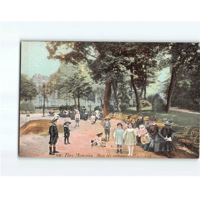 PARIS : Parc Monceau, Sous les ombrages - très bon état