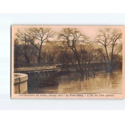 PARIS : Inondations de 1910, Le pont-Neuf, l'Ile du vert Galant - état