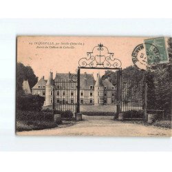 OCQUEVILLE : Entrée du Château de Catteville - état