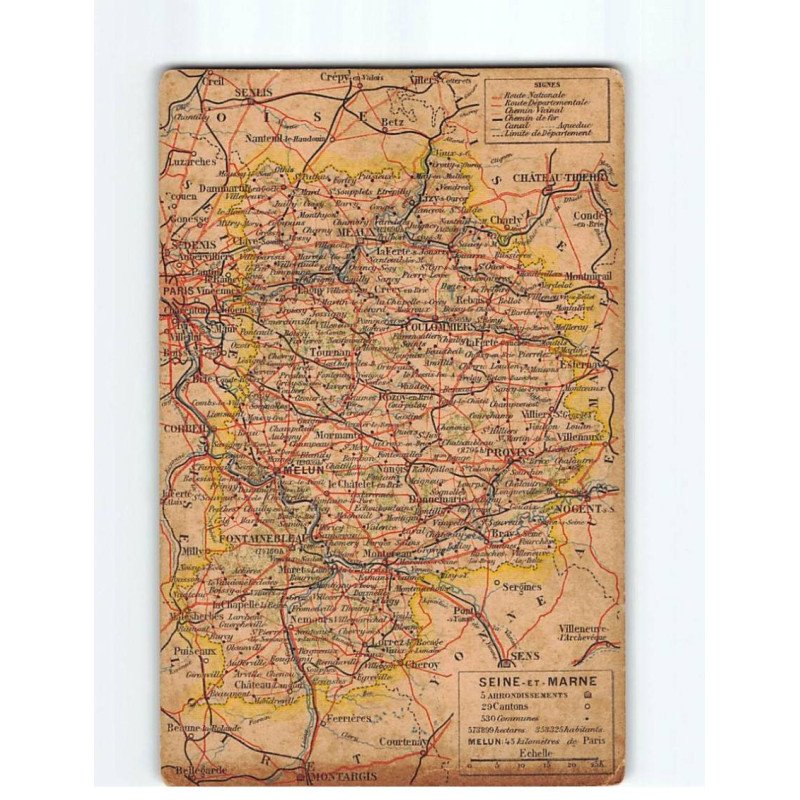 Carte de la Seine et Marne - état