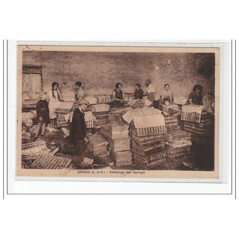 SOINGS : emballage des asperges - tres bon état
