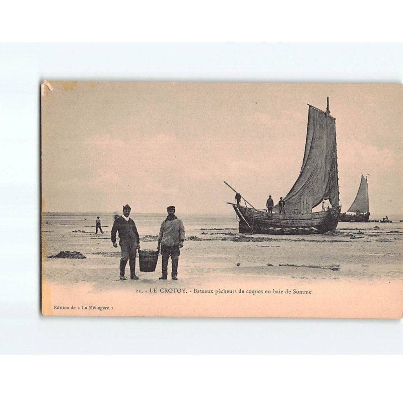 LE CROTOY : Bateaux pêcheurs de coques en baie de Somme - état