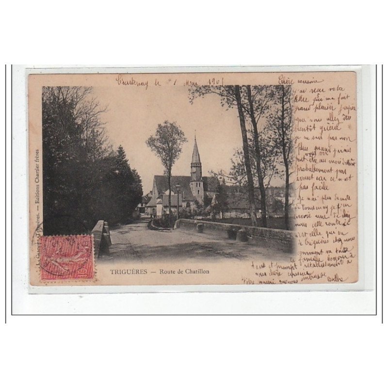 TRIGUERES : route de chatillon - tres bon état