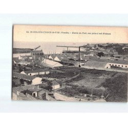 SAINT GILLES CROIX DE VIE : Entrée du Port, vue prise à vol d'Oiseau - état