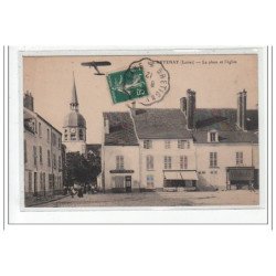 ARTENAY : la place et l'eglise - tres bon état