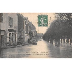ANDRESY - Inondations de Janvier 1910 - Quai de Seine - état