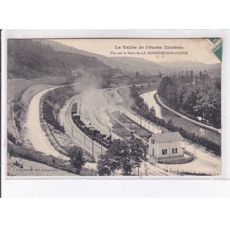 LA BUSSIERE-sur-OUCHE: vue sur la gare - très bon état