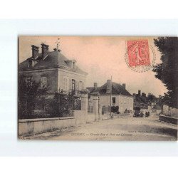 LEUGNY : Grande Rue et Pont sur l'Ouanne - état