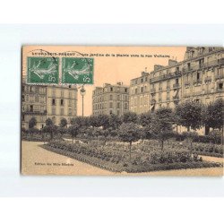 LEVALLOIS PERRET : Les jardins de la Mairie vers la rue Voltaire - état