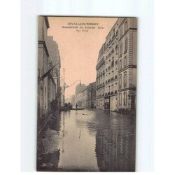 LEVALLOIS PERRET : Inondations 1910, Rue Rivay - état