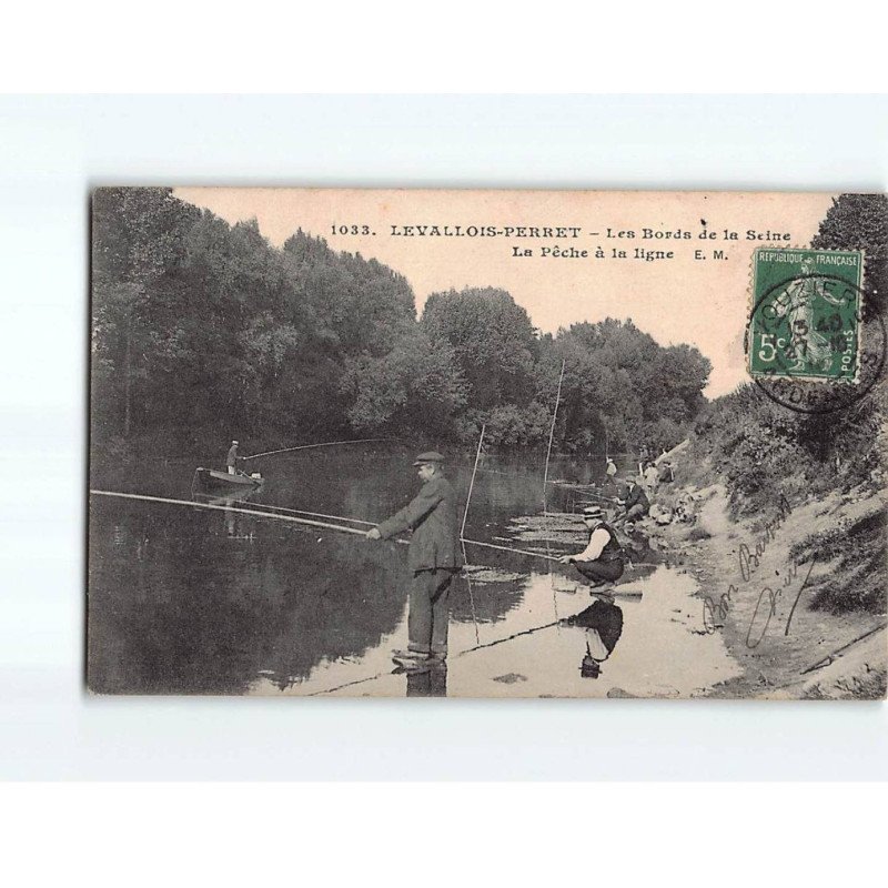LEVALLOIS PERRET : Les Bords de la Seine, la pêche à la ligne - état