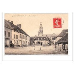 SAINT-MARTIN-D'ABLOIS : la place et l'eglise - tres bon état