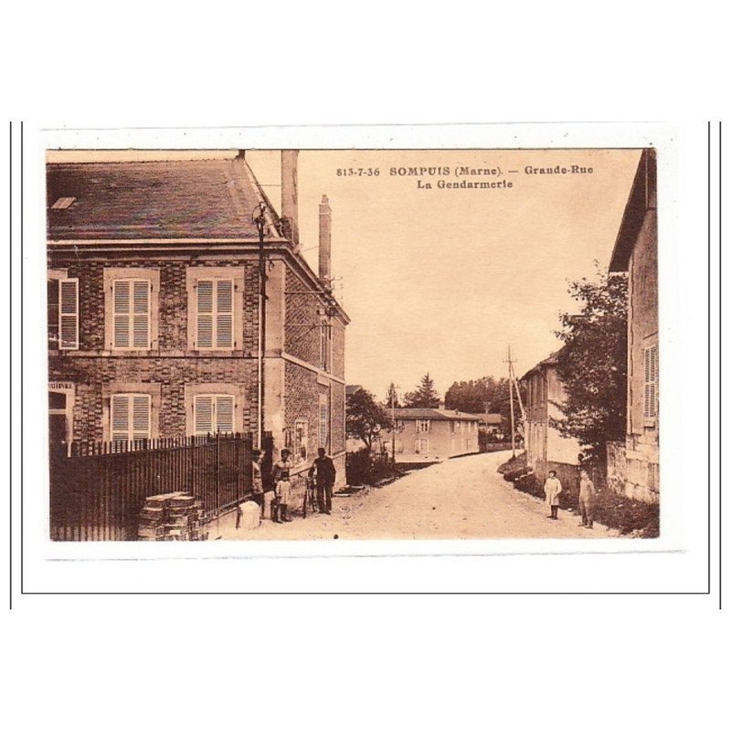 SOMPUIS : grande-rue, la gendarmerie - tres bon état