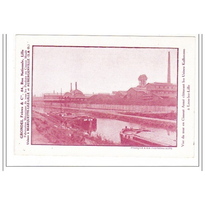 LILLE : usine de fabrication de tous les produit en ciment moulé - tres bon état