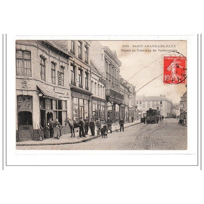 SAINT-AMAND-LES-EAUX : depart du tramway de vamenciennes - état