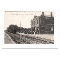 SERIFONTAINE : la gare - arrivée d'un train - tres bon état