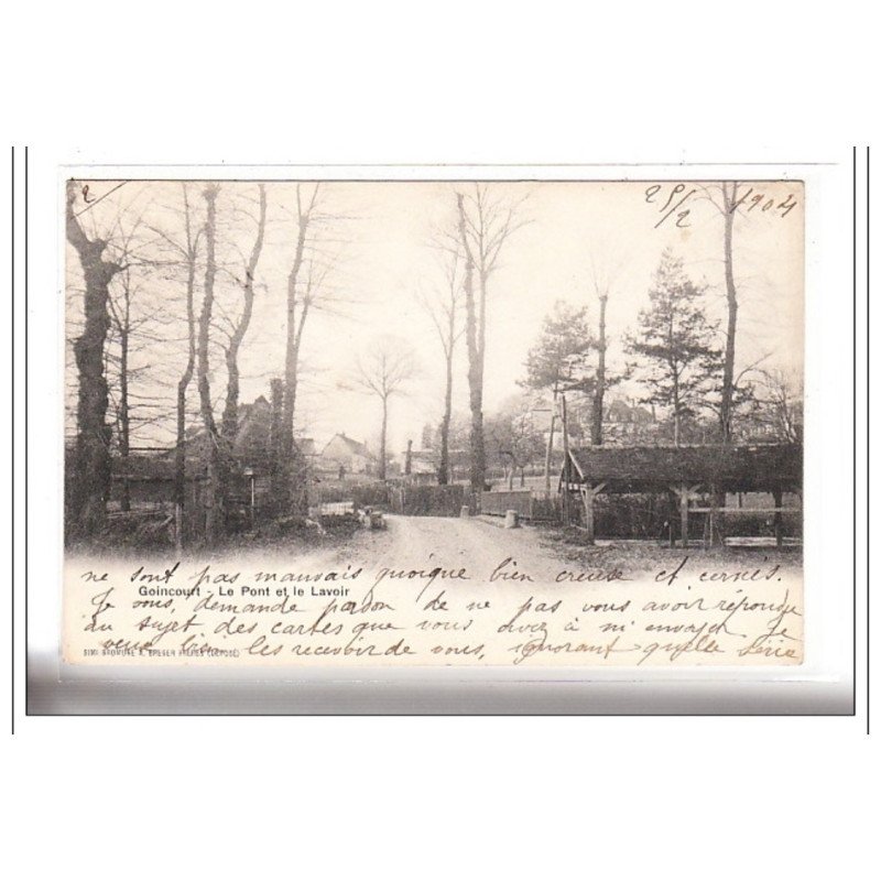 GOINCOURT : le pont et le lavoir - tres bon état