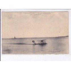 PORTRIEUX: hydravion quittant le port prêt à prendre le vol, aviation - très bon état