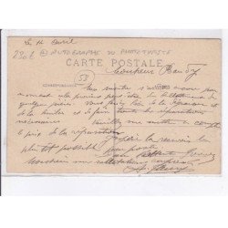 JUVIGNE: aviation, 1912, aviateur Lussetti sur son monoplan blériot avant son vol, autographe de phototypiste - tbe