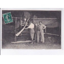 RENNES: aviation 1910 aérodrome des gayeulles, Busson dans son hangar, cachet Evreux - très bon état