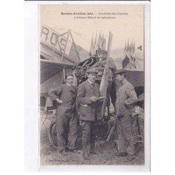 RENNES: aviation 1910 aérodrôme des Gayeulles, aviateur Obre et ses mécaniciens - état