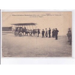 BREST: fête d'aviation 1912 aviateur Galli avant le "lâchez tout!" sur le terrain du polygone - très bon état