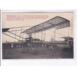 CHÂTEAUDUN: aviateur Russe Comte de Malinsky sur biplan H. Farman, aviation - état