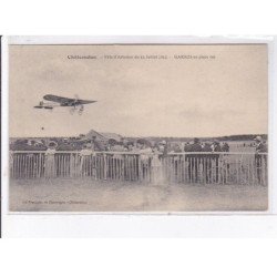 CHÂTEAUDUN: fête d'aviation du 14 juillet 1912, Garros en plein vol - très bon état