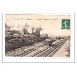 CHOCQUES : les quais et garages de la gare - etat