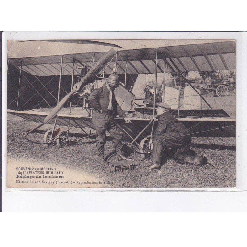 SAVIGNY-sur-BRAYE: saviation souvenir du meeting de l'aviateur Guillaux, réglage de tendeurs - très bon état