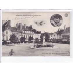 BEAUNE: aviation, la place, 29 septembre 1910, autographe de Martinet - très bon état