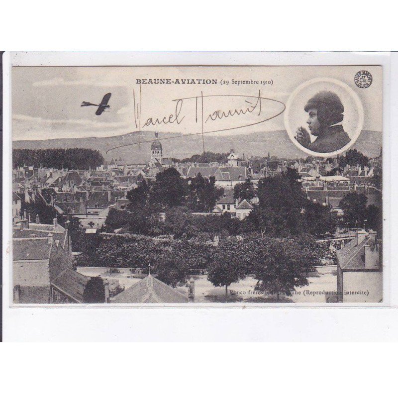 BEAUNE: aviation, 29 septembre 1910, autographe de hanriot - très bon état BEAUNE: aviation, 29 septembre 1910, autographe de hanriot - très bon état