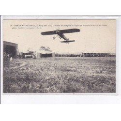 PARAY: aviation 1912, sortie des hangars du biplan de divetain et du vol de vidart - très bon état