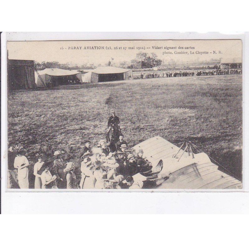 PARAY: aviation 1912, Vidart signant des cartes - très bon état PARAY: aviation 1912, Vidart signant des cartes - très bon état