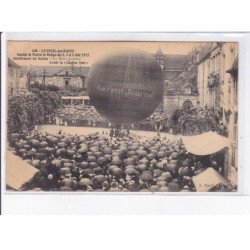 LUXEUIL-les-BAINS: aviation souvenir du festival de musique 1912, ballon rond le petit journal - très bon état