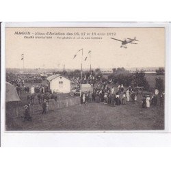 MACON: aviation fêtes 1912 vue générale et vol de legagneux, aviation - très bon état