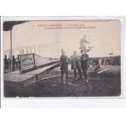 AUTUN: aviation 1910, l'aviateur Weiss pendant la visite des hangars - très bon état