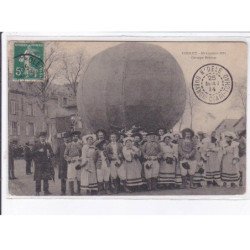 CHOLET: aviation, ballon rond, mi-carême 1914, groupe breton - très bon état