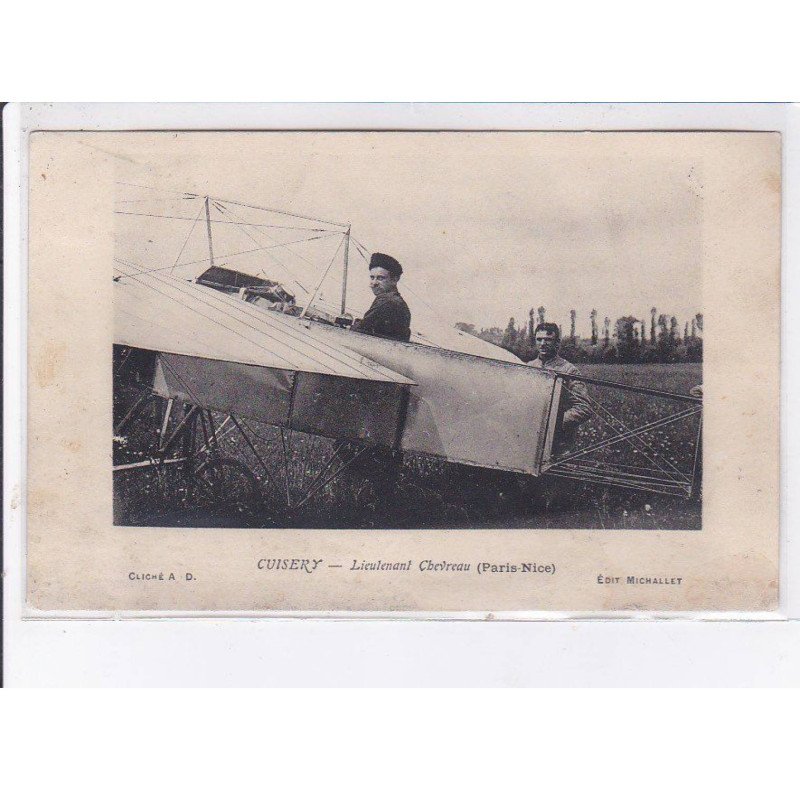 CUISERY: aviation, lieutenant Chevreau (paris-nice) - très bon état CUISERY: aviation, lieutenant Chevreau (paris-nice) - très bon état