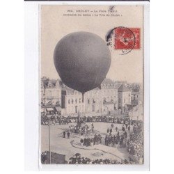 CHOLET: aviation, ballon rond, la place travaot ascension du ballon "la ville de cholet" - très bon état