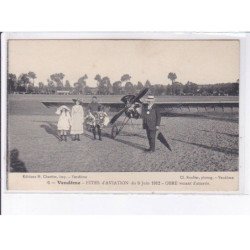 VENDÔME: fêtes d'aviation 1912, Obre venant d'atterrir - très bon état